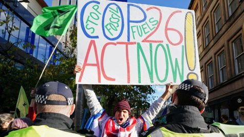 (Above) There was a large number of protests mainly across Europe in the lead up to the COP26 summit. But, there were at least some positive outcomes after years of demanding action. For example, the former governor of the Bank of England has unified 450 organizations to shift their activity to zero-carbon investments. 