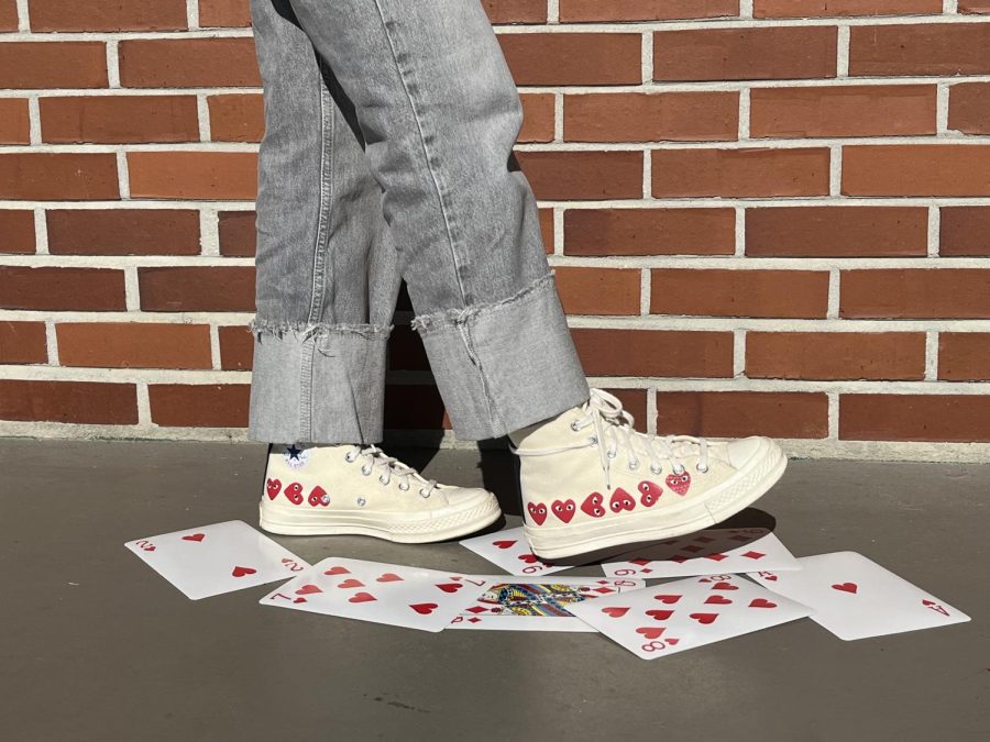  One of the reasons why Converse have had a surge in popularity is because of their
extensive list of collaborations. Their collab with luxury brand, Comme Des Garcons, combines
playfulness with a retro feel. After Travis Scott was seen wearing them in 2021, the Comme Des
Garcons Converse saw a massive wave of demand.