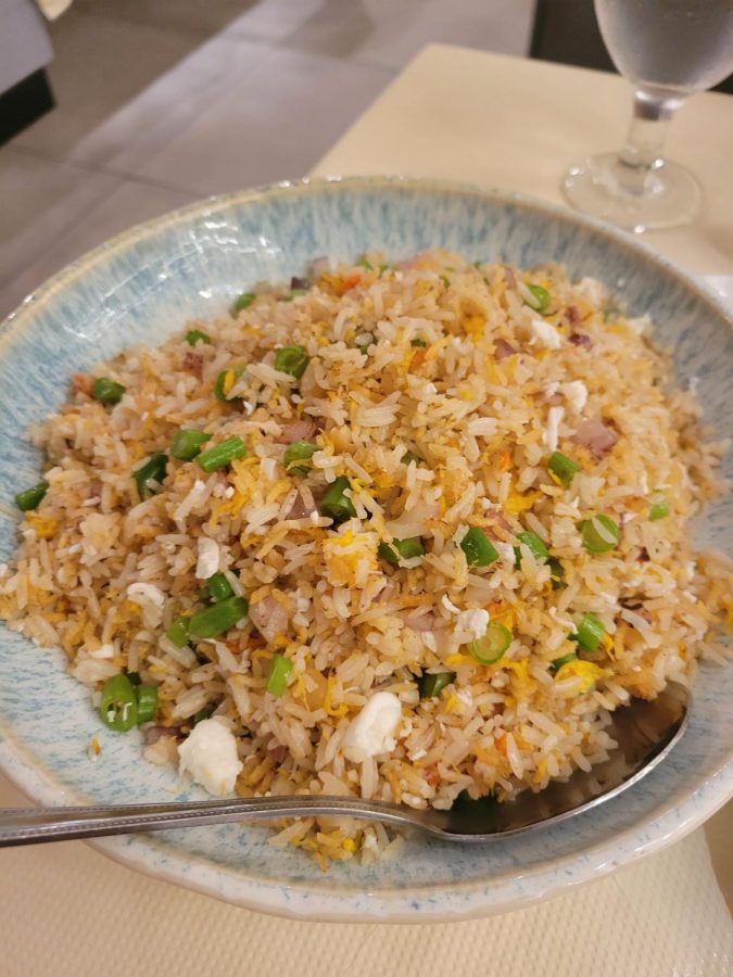 (Above) To my untrained tastebuds, I was extremely impressed by this Golden XO Fried Rice. I could pick out each individual grain, and there were even extra crispy rice kernels mixed in the dish. However, I asked my dad, and he said the dishes were very average. All photos by Serena Young. 
