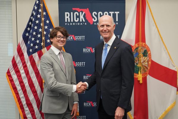 (Above) Senator Rick Scott was my governmental correspondent. He gave me a Challenger Coin which has his seal for when he was the Governor for the state of Florida.