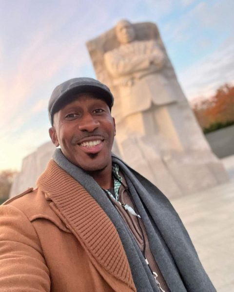 (Above) Mr. Parke was a chaperone for the 6th grade Washington D.C. trip when he snapped this selfie in front of the Martin Luther King, Jr. Memorial. “I’m a huge quotes guy,” Mr. Parke says as he pulls up his favorite from MLK quote and reads it aloud: “The ultimate measure of a man is not where he stands in moments of comfort and convenience, but where he stands at times of challenge and controversy.”