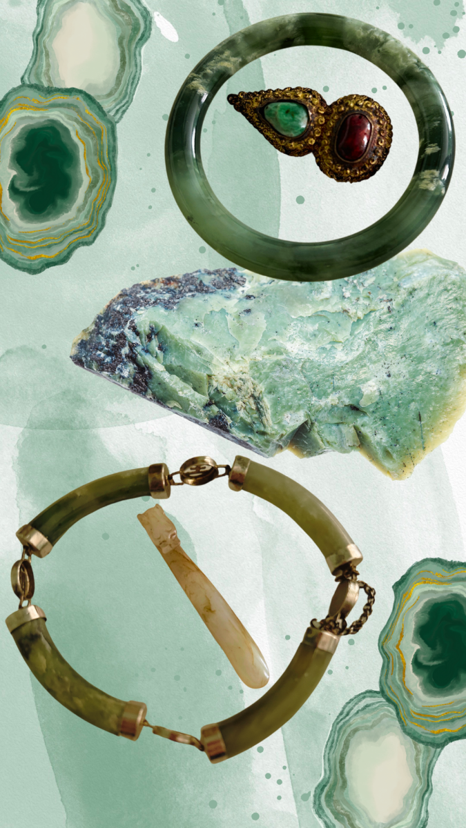 (Above) It is said that, while gold is valuable, jade is priceless. Jade bangles were popularized by Yang Guifei, a beloved concubine from the Tang Dynasty, who believed her jade bangles accentuated the graceful curves of her wrists. Some believe that wearing jade over an extended period of time helps promote blood circulation due to the gentle weight and swinging motion of the jewelry. While choosing which wrist to wear the jade bracelet is mostly up to preference, some would recommend the left wrist due to its proximity to the heart. Jade bangles, besides being naturally beautiful, are thought to have many emotional and spiritual benefits. The cool weight of it brings one’s mind to focus on the tranquility of the stone on the skin and creates a peaceful state of mind. It is also believed to attract good fortune to the wearer. Strenuous labor to craft this exquisite gem is part of a long and prized traditional culture. The gemstone’s symbolism of virtue, purity, and eternity is something that is cherished in Chinese tradition. As such, receiving jade as an engagement ring has been gaining more and more popularity. 