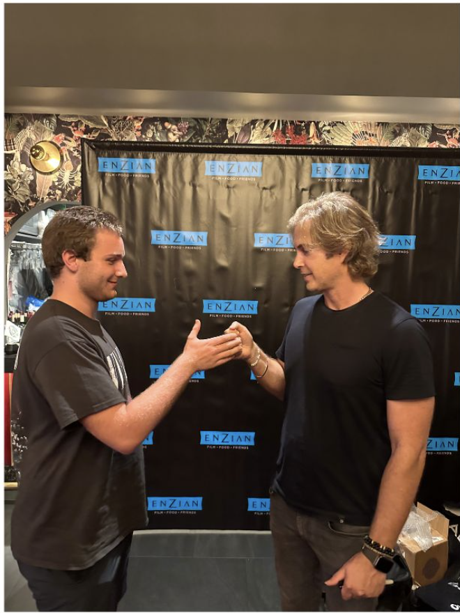 (Above) Patrick Anderson, grade 12, met with Greg Sestero after the director’s commentary at the Enzian Theater. Patrick expressed how, “He was pretty cool. We had an awkward 30-second handshake. I couldn’t tell at first if he wanted a high-five or a fist bump, but then it just turned into a handshake. Overall, I would say it was cool experience.”