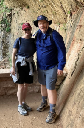 (Above) Dr. Brownrigg attended a University of Central Florida football game with her husband and 23 year old son. Dr. Brownrigg states that family plays a major role in shaping her life and teaching, calling parenting one of her greatest joys.