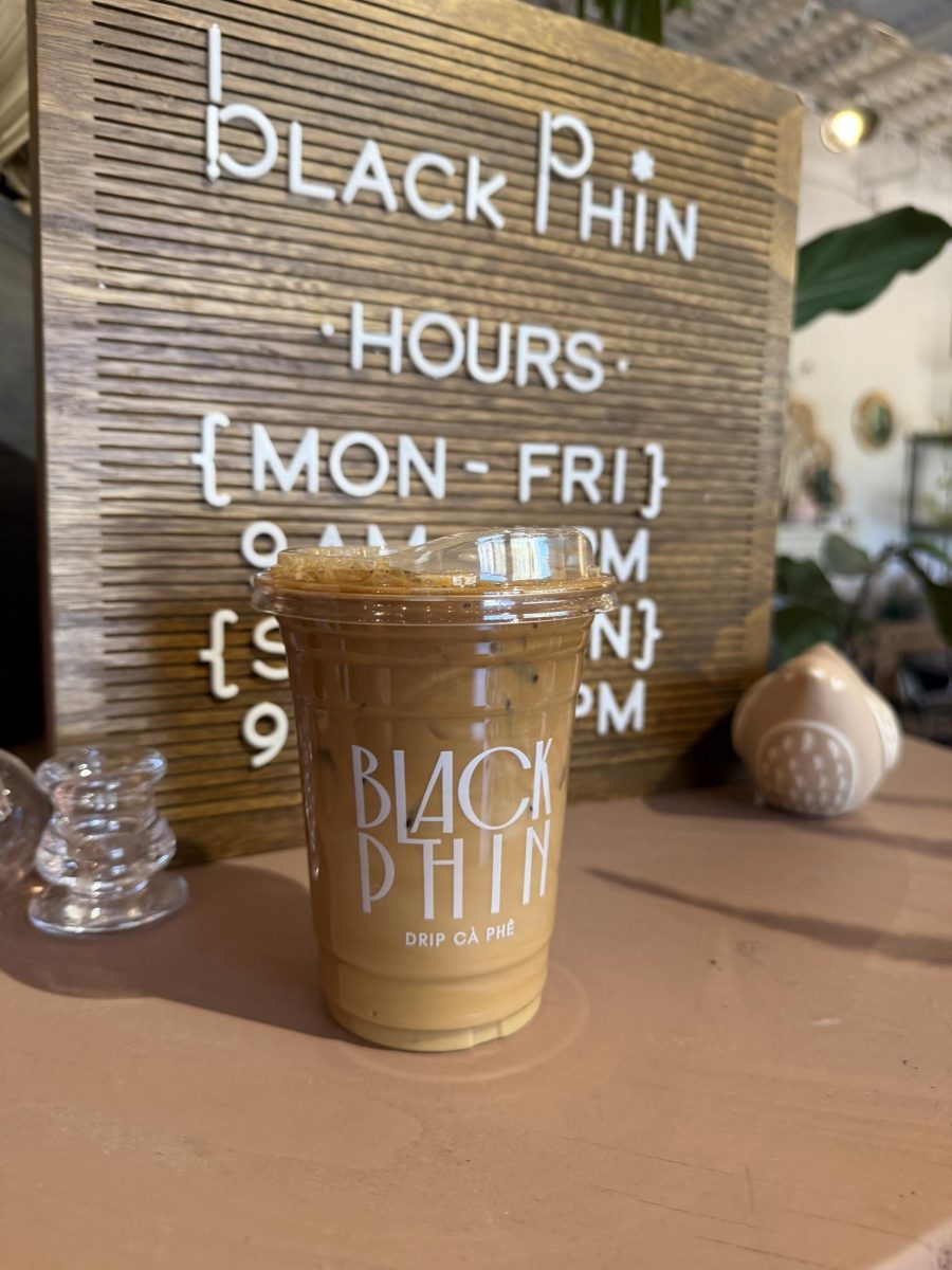(Above) Black Phin Coffee Bar’s signature coffee drink is the Cà Phê Sũa Dá, which translates to, “Vietnamese Coffee.” What makes Vietnamese coffee different from typical coffee is that it comes with sweetened condensed milk instead of regular milk, and they use a phin drip method. This is a traditional Vietnamese way of brewing coffee. They offer cold foams with Asian flavors such as ube, egg foam, Pandan, sea salt, and coconut to add flavor to their drinks.
